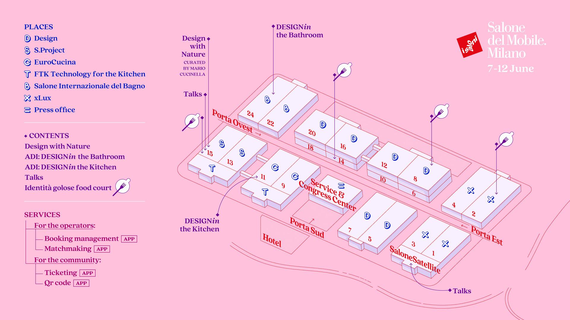 La mappa del Salone del Mobile 2022